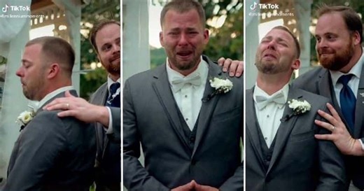 Groom's heart-melting reaction to seeing bride walk down the aisle is precious: 'A beautiful moment'