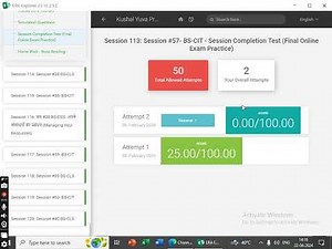 Session 113: Session #57- BS-CIT - Simulation Questions & Session Completion Test