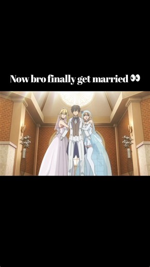 Bro really married both of them 😳 | Trapped in a Dating Sim #animeedits #shorts#animeromance #anime