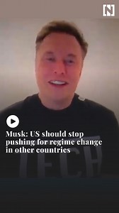 “America should mind its own business, rather than push for regime change in other countries," Elon Musk tells the World Governments Summit. | The National