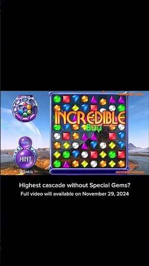 Bejeweled 2 - Maximum Cascade without using any special gems #20YearsBejeweled2