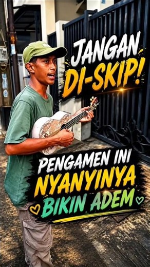 Jangan Di-Skip Pengamen Ini Nyanyinya Bikin Adem #music #cover #viral #ukulele #pengamen