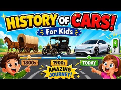 The History of Cars for Kids | From Horse Wagons to Electric Cars