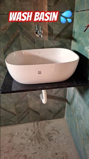 how to install table top wash basin 💦 #plumbingwork #plumbing #shortsfeed