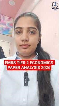 Emrs Tier 2 Economics Paper Analysis | Emrs Pgt Economics Tier 2 Paper Analysis 2026 #shorts
