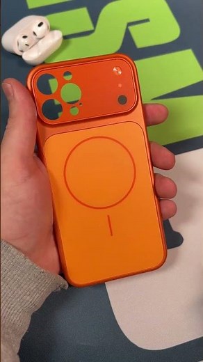 Coque MagSafe avec Verre trempé Caméra Orange iPhone 12 Pro Max #smartphone #phonecase #Apple