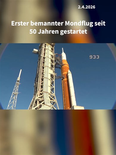Die vier Astronauten der NASA-Mission Artemis 2 sind vom Weltraumbahnhof Cape Canaveral im US-Bundesstaat Florida zu ihrem zehn Tage dauernden Flug zum Mond und zurück gestartet. Es handelt sich um den ersten bemannten Flug zum Erdtrabanten seit dem Ende der Apollo-Missionen im Jahre 1972. #weltall #space #rocket #artemis #moon #mond #nachrichten #news #foryoupagе #fürdich #nachrichtenausallerwelt #eilmeldung #mission