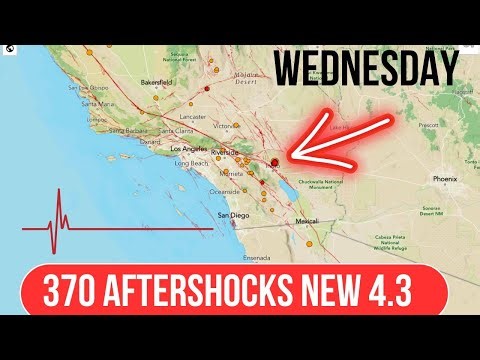New 4.3 Earthquake near San Andreas Fault. 370 Aftershocks so far.. Stay on Guard. Wednesday update.