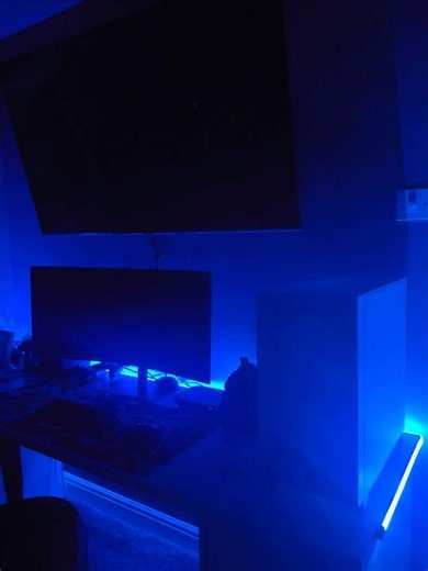 Blue and White RGB Setup. Wait for the best drop #pc #pcgaming #pcsetup #rgb #gamingpc #tech #setup