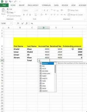 how to calculate receivable in excel sheets