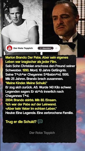 Der Pate im Film – im Leben eine zerbrochene Familie 💔