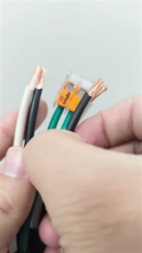 Connect the cable using a connector #diy #electric #electrician