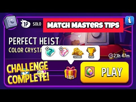 Perfect Heist Color Crystals Solo Challenge 1375 Score | Match Masters Tips