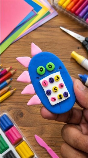 Clay mobile design easy craft ideas for kids #shorts #mobile #clayart #viralshort #kidscraft #diy