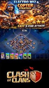 Electrofire Wizard + Cannon Cart Attack 😱 Easy 3 Star Strategy | Coc builder base #wolfsawin #coc