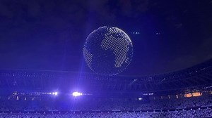 Los drones y su espectacular show en la ceremonia inaugural de los Juegos Olímpicos Tokio 2020