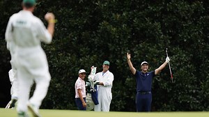'Maybe the greatest golf shot you'll ever see': Jon Rahm skips ball across pond in amazing hole-in-one at the Masters