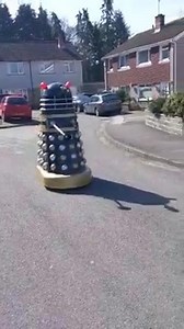 10K views · 122 reactions | 39-year-old Ben Fletcher from the U.K. loves the show “Doctor Who”. Ben created his own drivable Dalek (a robot on the show) and drove it around his neighbourhood telling people to stay indoors. WATCH: VIDEO: Dalek Decimus on Facebook | Breakfast Television | Facebook