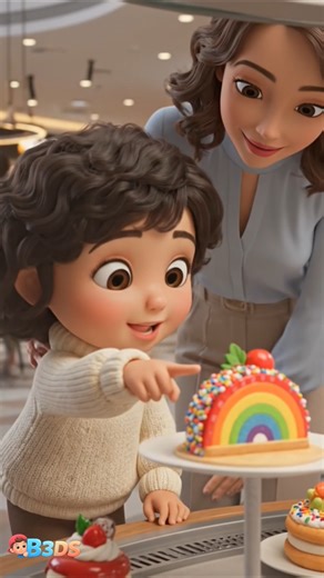 Choosing Desserts 🍰 | Mall Café Moment | #shorts #youtubeshorts #animation #ytshorts #ai