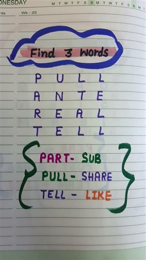 find 3 words 🤔 🧐 #art #drawing #creative #writing #viral #trending