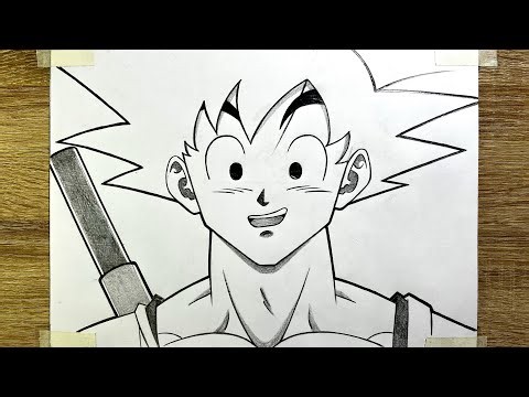 Easy Goku sketch | How to Draw Goku step by step | Easy anime drawing