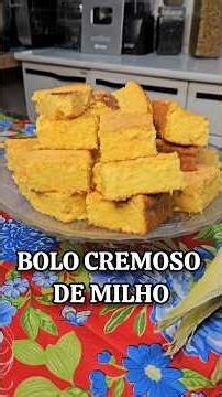 Bolo cremoso de milho verde, fácil, prático e delicioso! 😍 Vídeo detalhado no canal.#receitafaceis