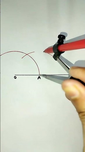 how to Construct is degree Angle using Compass | is Angle