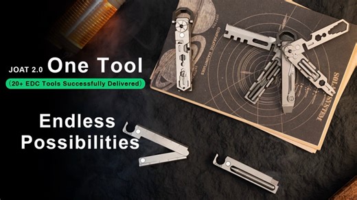 JOAT2.0 Titanium Multitool: 10 Essential Tools in One Pocket-Sized Device