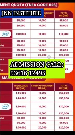 Jnn institute of Engineering chennai 2026 fees #jnn #tnea2026 #autonomous #cse #shorts