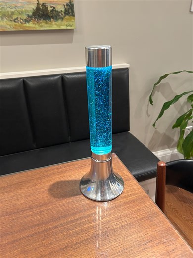 Vintage Glitter Motion Lamp Turquoise Glitter 16” / Vintage Turquoise Motion Lamp / Vintage Turquoise Spaceage Motion Lamp - Etsy