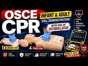 OSCE CPR Full Demonstration | Adult & Infant CPR + AED/Defibrillator Guide | BLS, ACLS & USMLE Skill