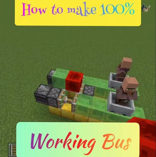 How To Make A Bus In Minecraft || Minecraft Me 100% working Bus Kesia Banane || #shorts #minecraft