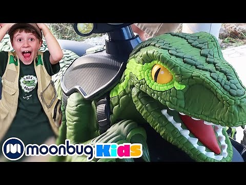 Dinosaur Green Raptor Ride | Jurassic Tv - Dinosaur Adventures for Kids!