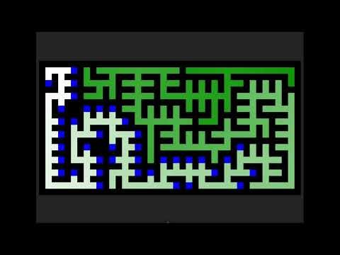Maze Generation - Depth First Search (DFS) with flooding
