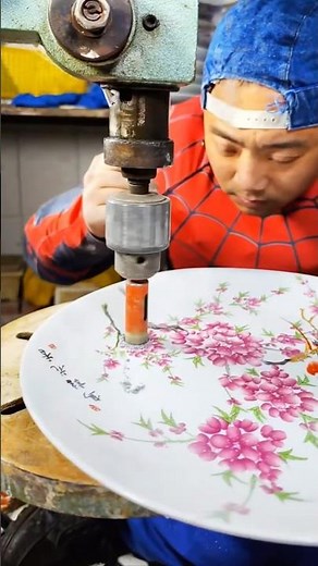 Process of drilling a hole on ceramic plate