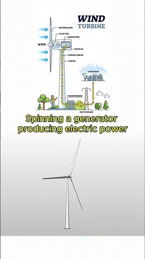 How Wind Turbines Generate Electricity ⚡ (Simple Animation)