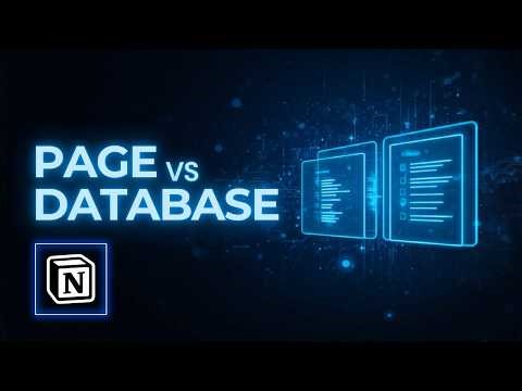 Notion Pages vs Databases — The Beginner Explanation (Finally Clear)