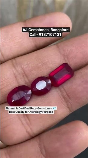 Orignal Ruby stone | Pure Red Ruby | Real Ruby stone | Natural Ruby | Lab Certified Gemstones| AJ