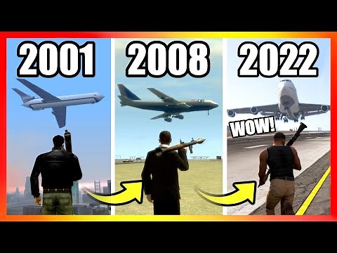 Evolution of PLANES LOGIC in GTA Games (2001-2022)