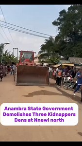 🚨 Justice Served in Anambra! 🚨 On 4th February 2025, the Anambra State Government took bold action against crime by demolishing three kidnappers' dens in Nnewi North LGA! 💪🏾🔥 🏚️ Locations: 📍 Ndiezenwankwo Uruagu 📍 Umumejiaku Uruagu 📍 Obiofia Nnewichi This operation was led by Deputy Governor Onyekachukwu Ibezim alongside top security officials and lawmakers, reaffirming the government's commitment to a safer Anambra! ✅ #AnambraState #SecurityMatters #EndKidnapping #JusticePrevails #Nnew
