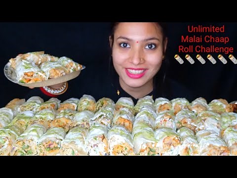 Eating Unlimited 😱🌯 Malai Chaap Roll Challenge | Indian Street Food Eating Challenge | Food Show