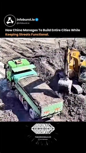 Knowledge Matrix on Instagram: "What looks like chaos is actually careful planning. In China, many cities are built in stages, with underground utilities, transport routes, and land use planned long before construction starts. Roads stay open while work continues around them by using temporary lanes, night shifts, and modular construction. Buildings go up fast because many parts are made off-site and then assembled on location, which reduces disruption. Strict schedules, centralized coordination