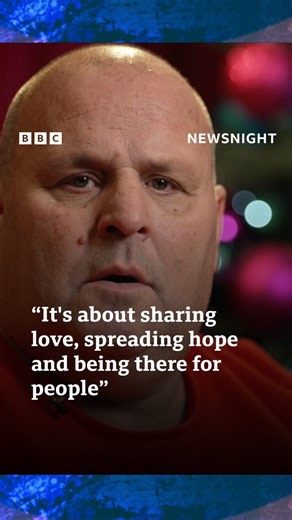 BBC Newsnight on Instagram: "“It’s about sharing love, spreading hope and being there for people” - John Fisher, aka Big John, tells #Newsnight what Christmas taught him."