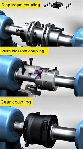 Types of Mechanical Couplings Explained: Diaphragm, Plum Blossom & Gear.#shortsfeed