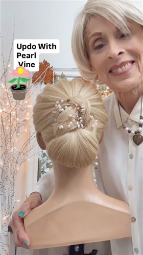 Modern Updo with Pearl Vine | Elegant Bridal & Special Event Hair Tutorial
