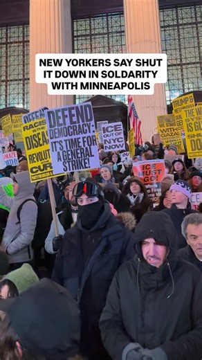 HAPPENING NOW! New Yorkers are pledging to SHUT IT DOWN this Friday in solidarity with the statewide shut down in Minnesota. NYC JOIN US: Friday 1/23, 4PM in Union Square | The People's Forum