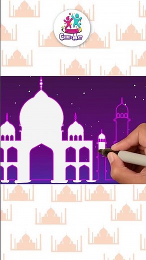 ✏️How to draw Easy Taj Mahal🕌 | Step-by-Step Drawing for Toddlers | Chiki Doodle #shorts #chikiart