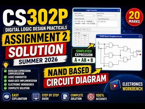 CS302P Assignment 2 Complete Solution | Boolean Expression Simplification | NAND Circuit