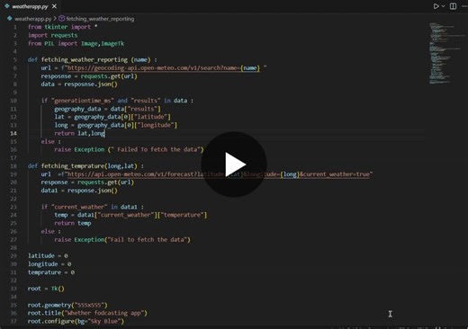 #weatherapp #pythonprojects #tkinter #apis #codingjourney #100daysofcode #developerlife | Arjun Thakor