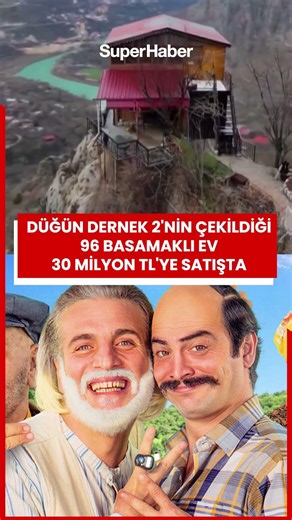 "Düğün Dernek 2"nin çekildiği 96 basamaklı simge ev 30 milyon liraya satışta